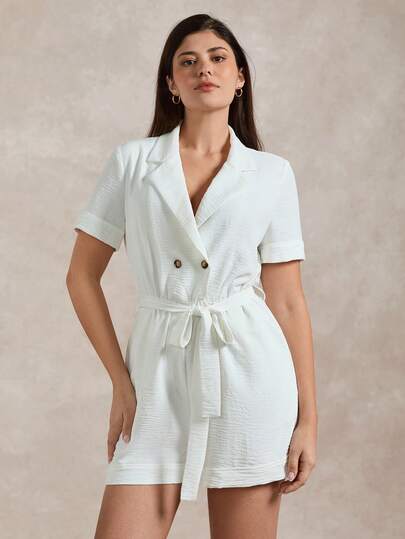 Briarwyn Women's Casual Solid Color Short Sleeve Jumpsuit, Summer