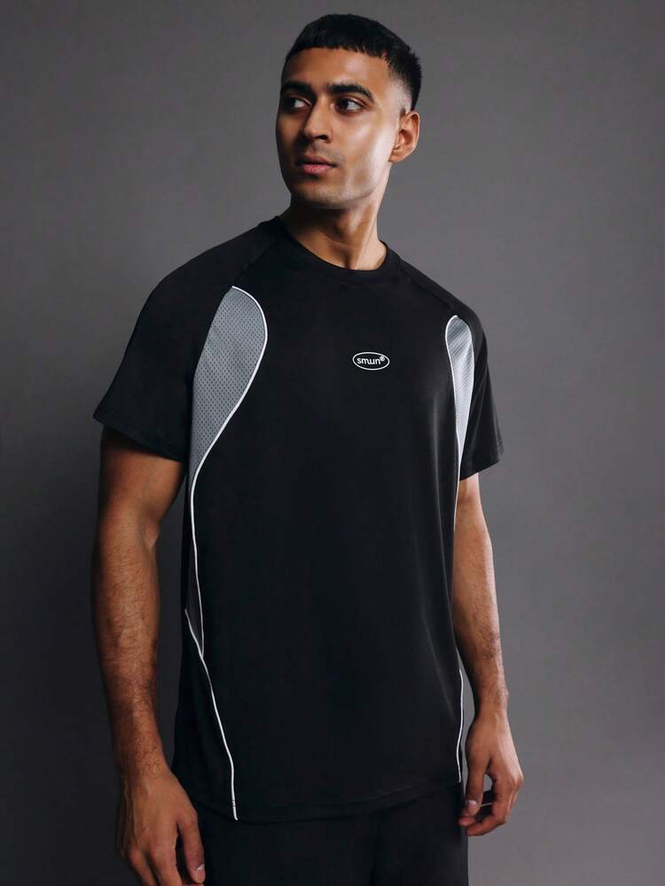 Athletic Tee With Mesh Side Panels