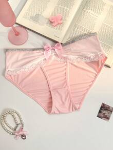 PetitDoll Quần lót nữ màu hồng thắt nơ gợi cảm và ngọt ngào cho ngày Valentine. - Màu Hồng baby - Xem 6