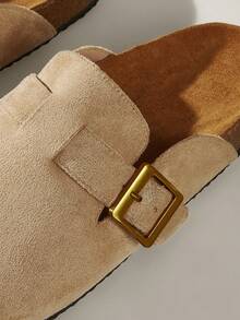 Solecia Women's Casual Slip-On Flat Shoes With Buckle Design, For Daily Wear - Apricot - View 5