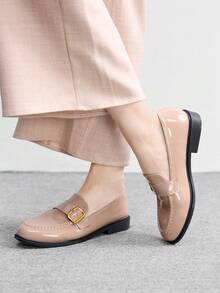 CUCCOO BIZCHIC Women's Shoes Light Apricot Commuting Versatile Comfortable Flat Shoes Loafers - nude - View 3