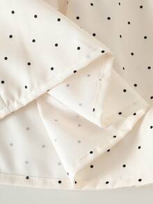 年轻女孩波浪元素前蝴蝶结连衣裙 - 彩色 - 查看 6