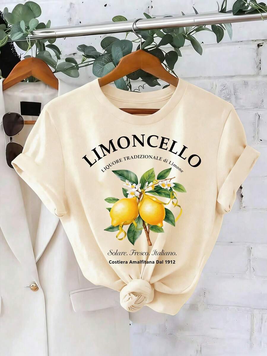 DrmWander 卡尔瓦哈柠檬酒T恤，意大利阿马尔菲海岸柠檬酒T恤，柠檬T恤，黄色T恤，柠檬酒T恤 - 黑色 - 查看 1