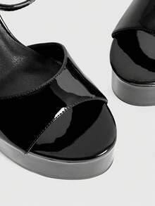 CUCCOO LuxiPop Women's Fashion Party Waterproof Platform High Heel Sandals - Black - View 6