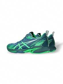 ASICS SONICSMASH FF 男士运动鞋，吸汗透气，轻便百搭，经典Logo，纯色，易洗快干，适合运动、日常穿着、上学，蓝绿色，货号：1041A538 - 400 - Blue/Green - 查看 4