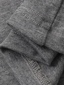 DAZY Women's Minimalist Fitted Cropped Top And Flared Pants Pajama Set - Black - View 7