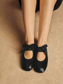 Rosivie Women's Lace-Up Design Fashionable High Heels, Versatile For Daily Wear - Black - View 4