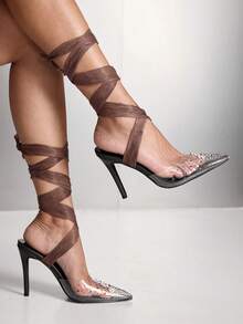 CUCCOO SZL Women Heeled Sandals - Brown - View 2