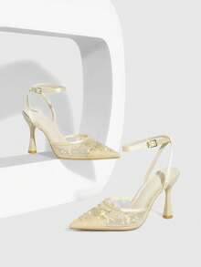 CUCCOO SZL Women Heeled Sandals - Apricot - View 1