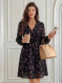 Miaspire Women Short Casual Dress, Minimalist & Fashionable For Daily Wear - Black - View 5