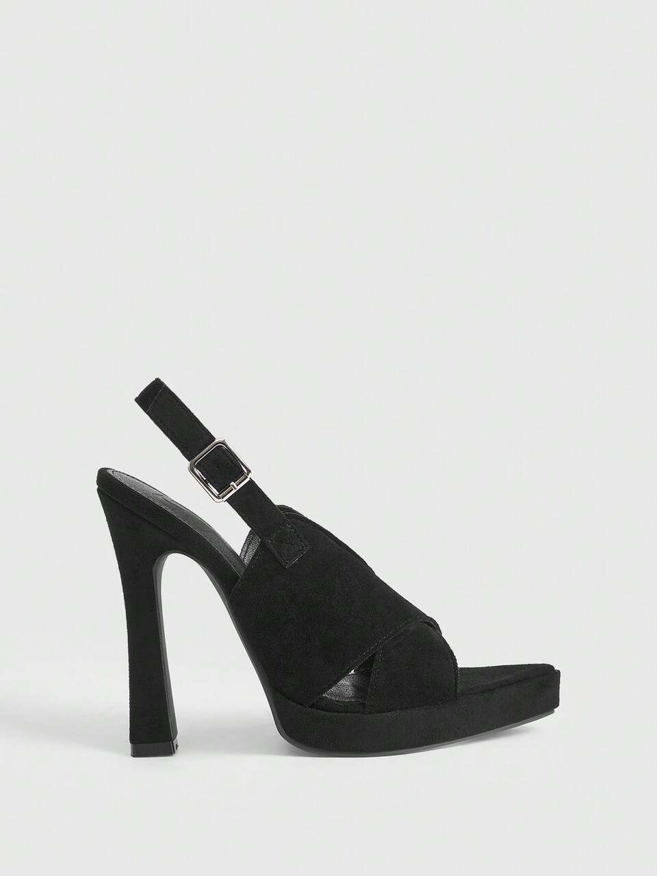 CUCCOO LuxiPop Women Shoes Women's Pointed High-Heeled Velvet Fabric Cross-Strap Design Is Stylish, Simple And Comfortable, Buckle For Daily Parties And Banquets, Heel Sandals