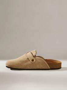 Solecia Women's Casual Slip-On Flat Shoes With Buckle Design, For Daily Wear - Apricot - View 3