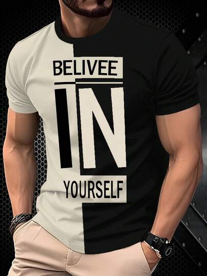 Manfinity Homme 男士复古撞色圆领T恤