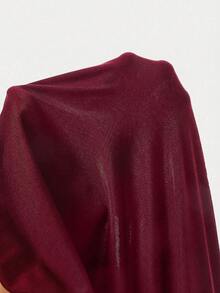 Girlism 少女连体衣和连身裤 海军蓝褶皱阔腿宽松连身裤配腰带，休闲风格 - 酒紅色 - 查看 8