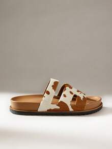 Solecia New Women's Flat Bottom Leisure Vacation Beach Commuter Flat Bottom Women's Slippers - Brown - View 1