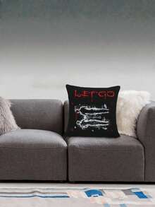 ROMWE Goth 1PC Dark - Style Pillow Cover Can Be Used For Car And Home Decoration To Create A Home Style,Home Decor - Black - View 2