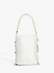 SHECARRY Ladies, Women Top Handle Bags, Fashionable, Elegant, Simple, Personalized, Versatile, Pearl Shell Piece Tassel, For Beach, Vacation, Holiday, Summer, Seaside, Date, Afternoon Tea((Pearl Shell Piece Tassel Random)) - Multicolor - View 4