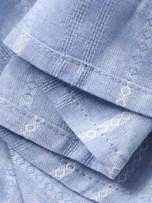 DAZY Women's Casual Striped Off-Shoulder Jumpsuit With Belt, Spring/Summer - Blue - View 7