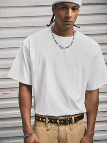 Modcrash One Wave 男士休闲百搭个性化赛车英文标语图案短袖T恤 - 白色 - 查看 6