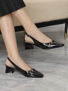 Sleekvia Women's Fashion Versatile Pointed Toe High Heel Pumps - Black - View 1