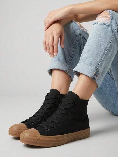 Zapatos hombre mujer casuales de lona planos de gran tamaño unisex baratos moda 22mx 28mx ideal para combinar con todo skate choclo gym cómodos blanco al caminar basicos con suela liga