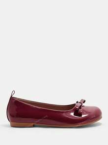 CUCCOO CURVES Women's Bow Decor Casual Versatile Fashion Flat Shoes - Burgundy - View 4