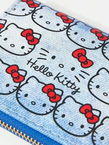 HELLO KITTY AND FRIENDS | SHEIN 1个猫咪蝴蝶结图案简约风格拉链零钱包，适合女性使用。 - 多色5 - 查看 3