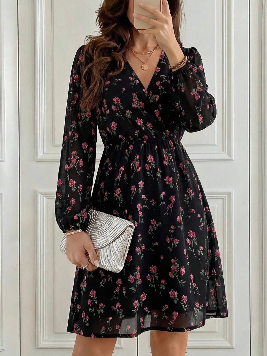 Miaspire Women Short Casual Dress, Minimalist & Fashionable For Daily Wear - Black - View 1