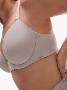 LUVLETTE Plus Dream Curve Support + Grey Smooth Full Coverage Support T-Shirt Minimizer Bra Black Bra Flexi SizeFreedom Bra - Grey - View 5