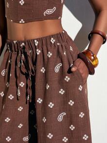 Zivah Bộ đồ nữ năm 2026 in họa tiết độc đáo, kiểu dáng thường ngày, gồm áo và quần dài. - Rỉ Nâu - Xem 8