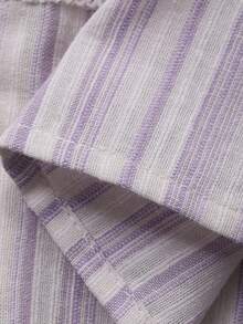 DAZY 女童条纹韩版荷叶边无袖上衣和宽松裤子两件套 - 薄荷綠 - 查看 9