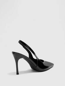 CUCCOO BIZCHIC 女士鞋履春秋新款法式尖头低帮性感派对约会鞋露跟细高跟女鞋 - 黑色 - 查看 7
