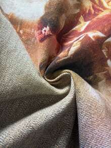 ROMWE MEN Street Life Jeans casuales con bolsillo con gráfico de ángel y desgastados para hombres - Marrón - Ver 3