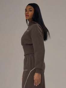 Musera Sport Áo nỉ thể thao nữ - Màu nâu  Mocha - Xem 3