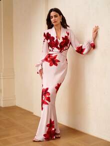 ZEYLAH Vestido de sirena ajustado 2 en 1, primavera/verano - Rosa - Ver 6