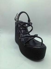 Sugerpunk Platform Sandals Women's Slippers Fish Mouth Wedge Heel Fashion Women's Shoes - Black - View 7