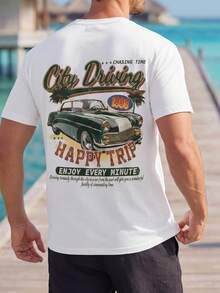 VIVINTIMO 白色針織男士圓領短袖T恤 - 白色 - 查看 1