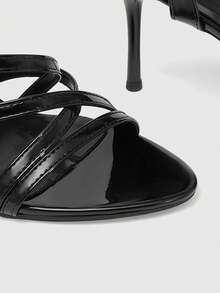 CUCCOO SZL New Burgundy Pointed Toe High Heel Fashion Women Sandals Spring Shoes Summer - Black - View 9