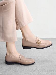 CUCCOO BIZCHIC Women's Shoes Light Apricot Commuting Versatile Comfortable Flat Shoes Loafers - nude - View 6