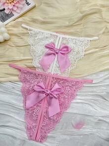 PetitDoll 2pcs Women's Sexy Panty-Like Underwear Set - Multicolor - View 2