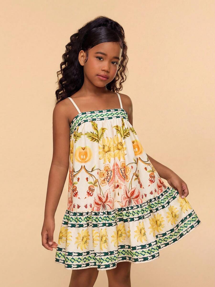 Travachic KIDS 少女碎花无袖连衣裙 - 彩色 - 查看 1