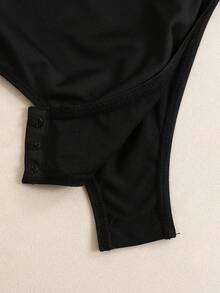 SHEIN 3pcs/Set Tween Girls' Casual Waist Tie Sleeveless Jumpsuit Set - Burgundy - View 5