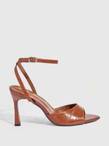 CUCCOO SZL Sandal Hak Tinggi Minimalis Wanita Warna Maroon yang Dapat Diatur, Untuk Pemakaian Sehari-hari Kasual, Sepatu Musim Semi, Liburan Musim Semi, Paskah, Pesta Prom, Natal, Sepatu Musim Semi Musim Panas - Daun bambu hijau kuning coklat - View 4