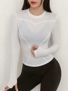 DAZY 女款純色彈性假領修身長袖夾克，休閒運動風，適合春秋校園穿搭 - 白色 - 查看 4