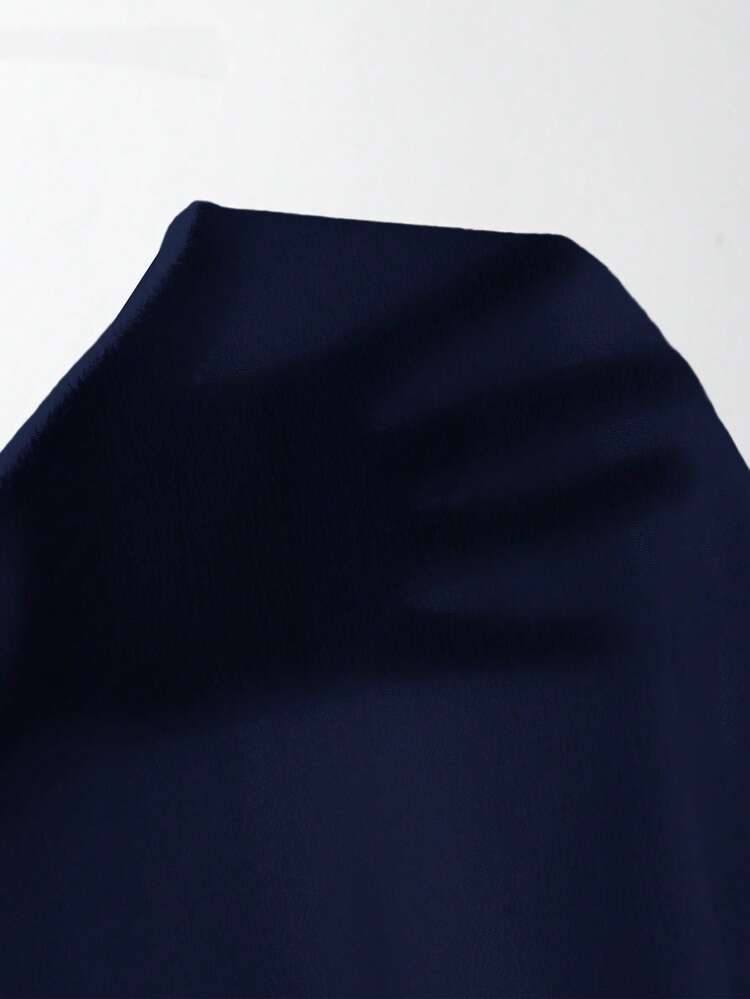 Plus Size Women's Summer Casual Vacation Solid Color Navy Blue Round Neck Casual Loose Fit Tank Top,Summer\Vacation,Summer Holiday,Spring Break Outfits ,Vacation Outfits Women ,Holiday Outfits For Women,Going Out Outfits,2026 New Clothes,Simple And Fashionable For Everyday Wear,Suitable For Summer, Vacation, Daily Wear