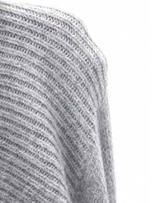 DAZY Women's Square Neck Short Sleeve Heart Embroidery Casual Elegant Knit Sweater - Grey - View 7