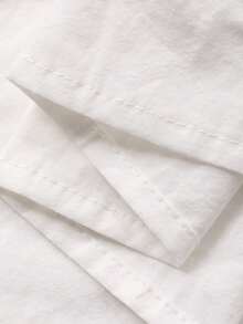 DAZY Đầm hè cổ tròn không tay dành cho nữ, kiểu dáng rộng rãi thoải mái, thích hợp cho kỳ nghỉ. - trắng - Xem 7