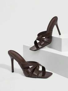 CUCCOO SZL 女士高跟凉鞋 - 鏡深咖色 - 查看 2