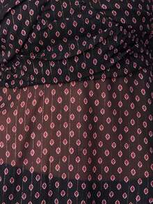 Nöista Black All Over Print Sheer Halter Top With A Beaded On Front, Adjustables Straps, Smock Panel On Backside. Boho, Festival, Summer Easter, Spring. - Black - View 7