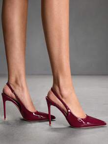 CUCCOO SZL Women's Pointed Toe High Heel Party Shoes, Elegant & Fashionable For Christmas Spring Shoes - Redwood - View 6